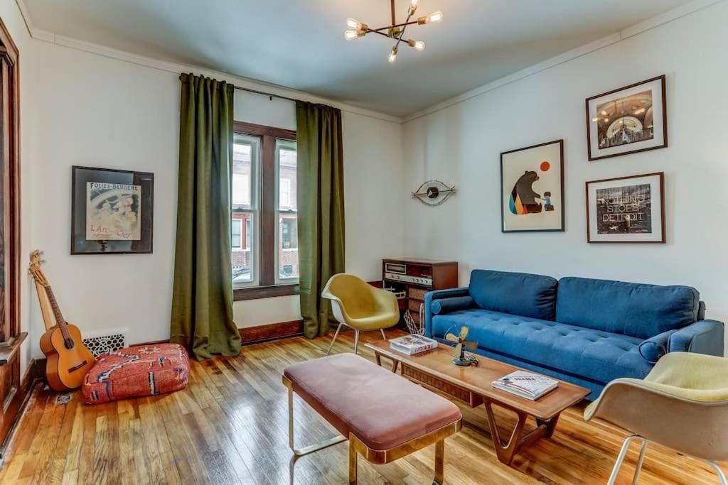 Luxe Mid-Century Styled Historic Townhouse #1 Villa Detroit Kültér fotó